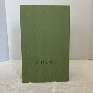Gucci Olive Green Embossed Shoe Empty  Box .